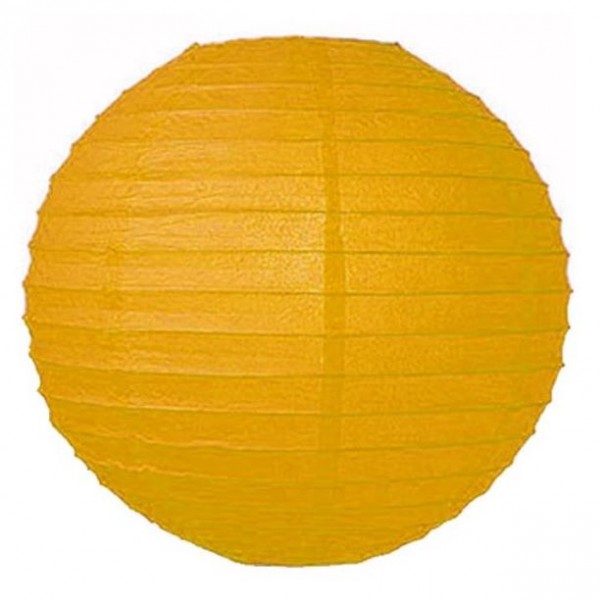 12" Paper Lanterns 'Ochre' - Regular Wire Ribbed